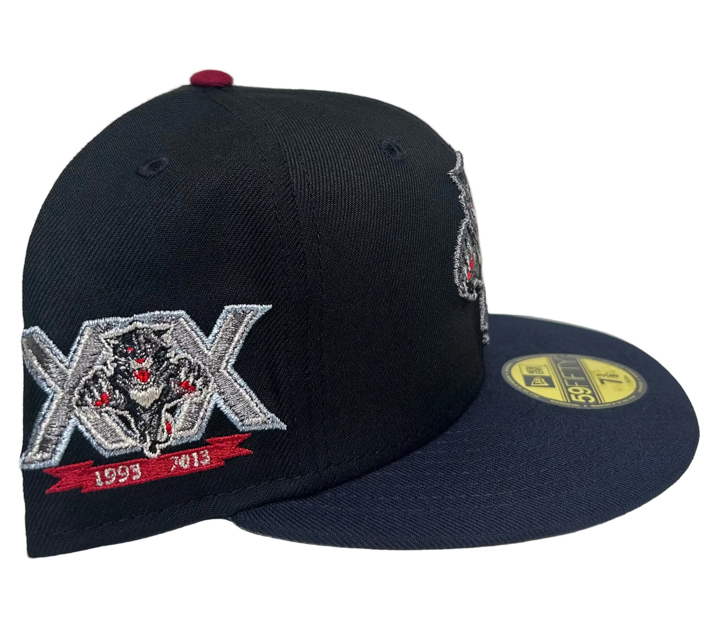 New Era Florida Panthers 20th Anniversary Metallic Prime Edition 59Fifty fitted hat in black.