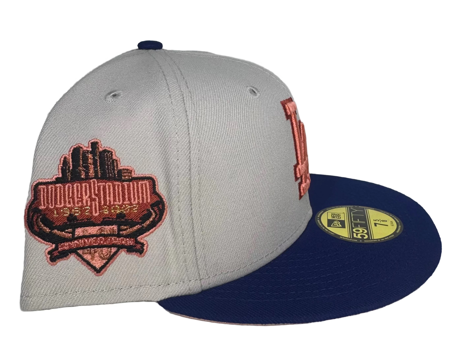 New Era Los Angeles Dodgers Dodgers Stadium 40th Anniversary Copper Peach Two Tone Edition 59FIFTY fitted cap.