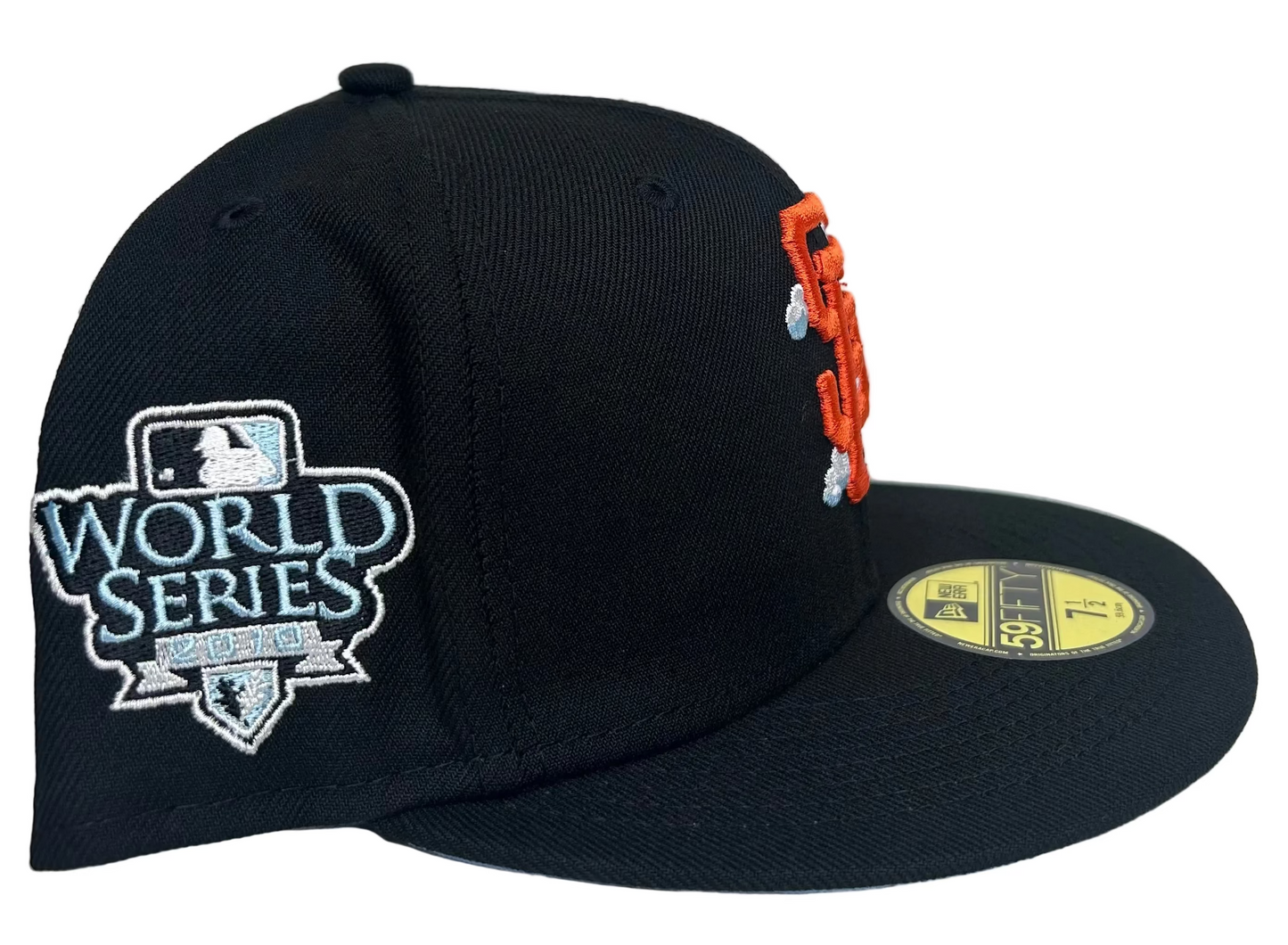 New Era San Francisco Giants "Cloud" 2010 World Series 59FIFTY fitted hat in black.
