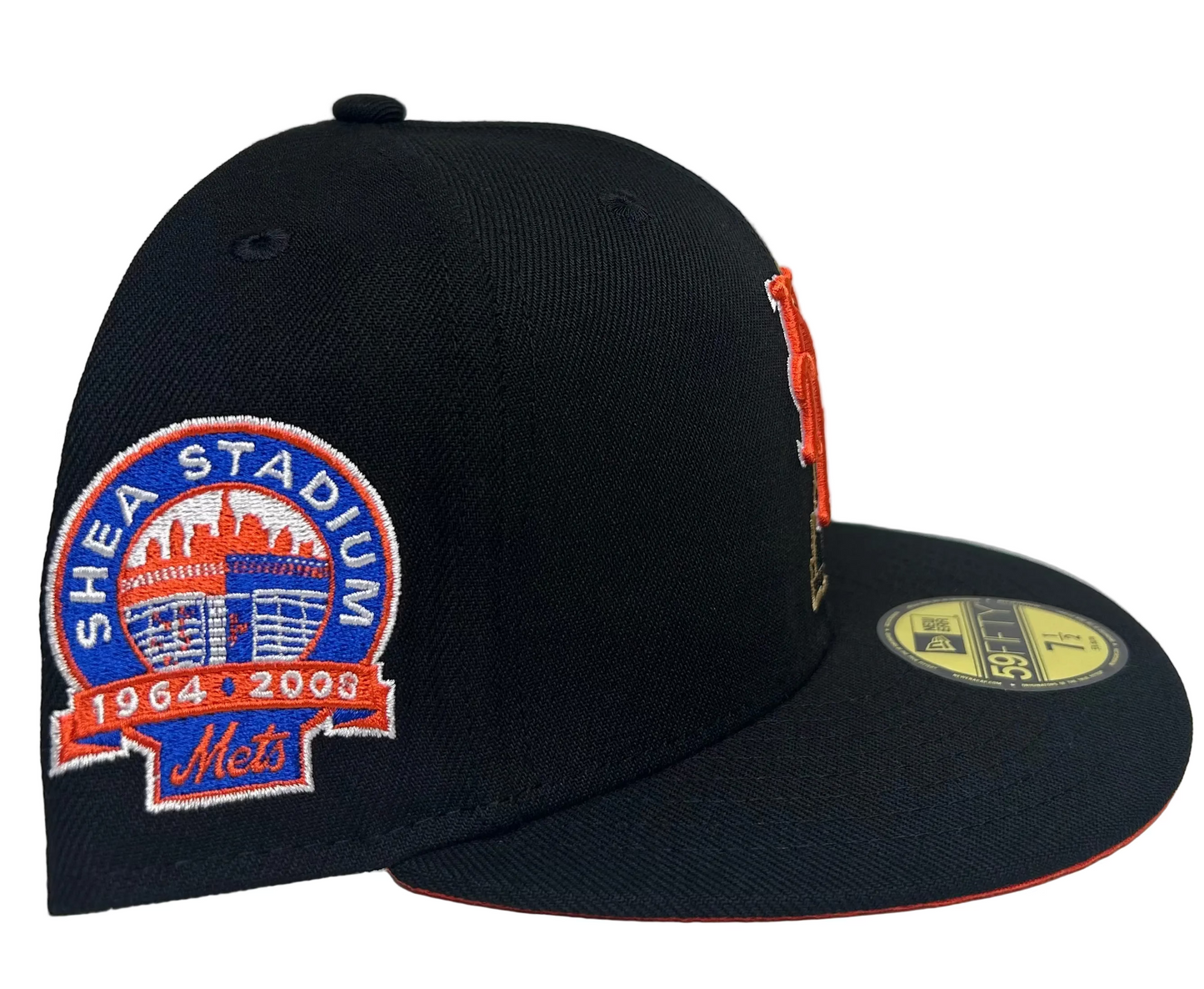 New Era New York Mets 59FIFTY fitted hat featuring a Shea Stadium side patch and a special Empire State Building logo design.