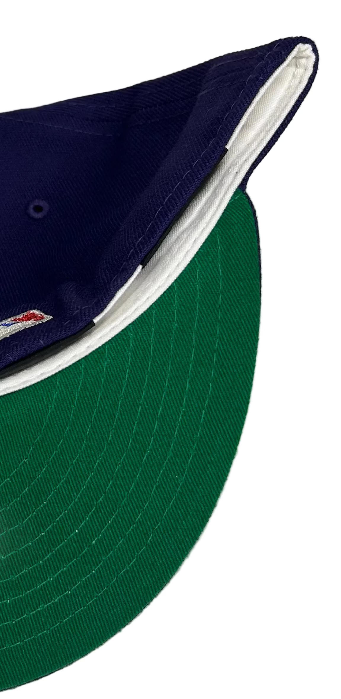 New Era "Tech" Oakland Athletics 59FIFTY fitted hat in royalty purple with metallic gold accents.