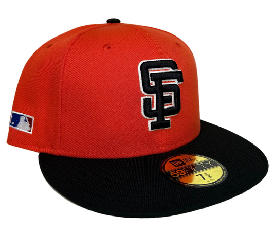 NEW ERA “TURF PINKY" San Francisco GIANTS 59Fifty FITTED HAT (ORANGE/BLACK).