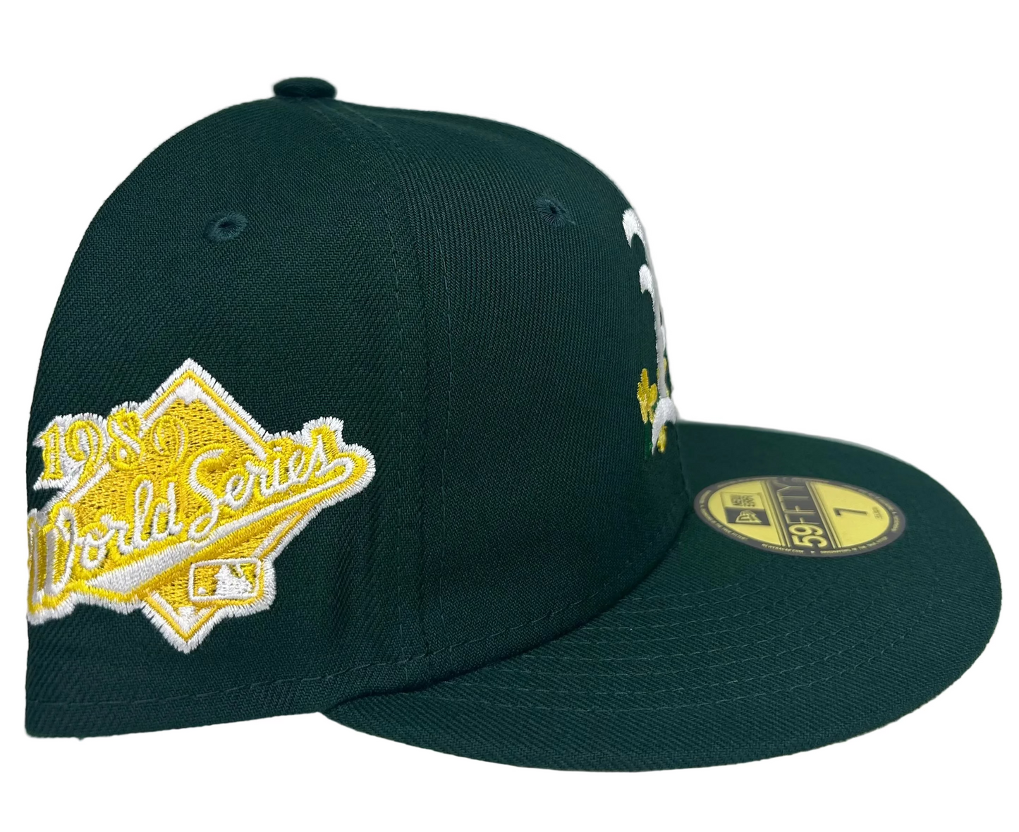 New Era Oakland Athletics Bloom Sidepatch 59FIFTY Fitted Hat in dark green.