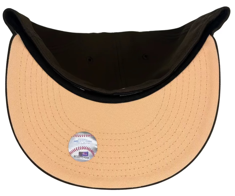 NEW ERA SAN FRANCISCO GIANTS 60TH ANNIVERSARY BLACK THROWBACK EDITION 59FIFTY FITTED HAT.