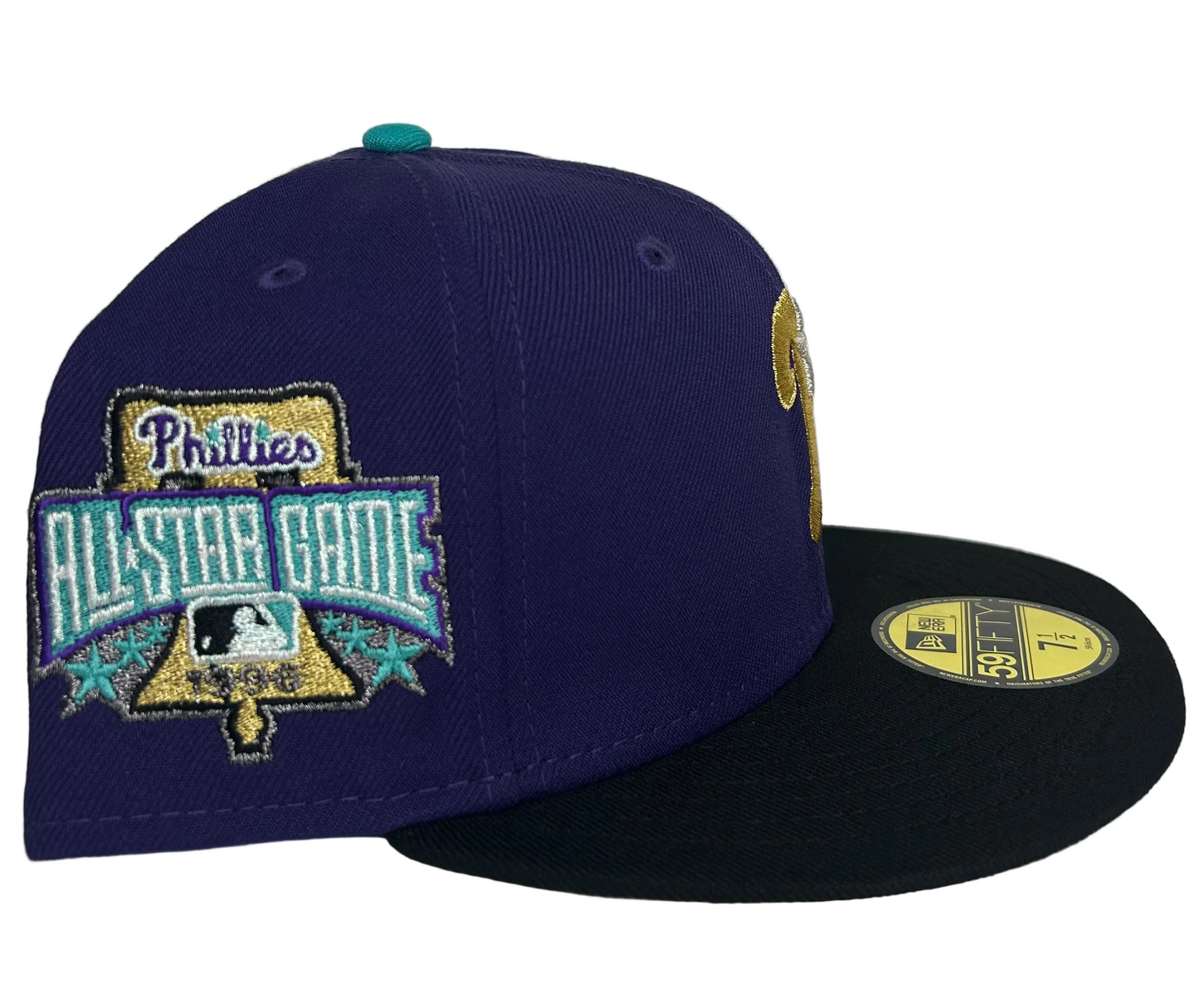 New Era Philadelphia Phillies 1996 All-Star Game 59FIFTY fitted hat, typically featuring a purple crown, black visor, and a commemorative side patch.