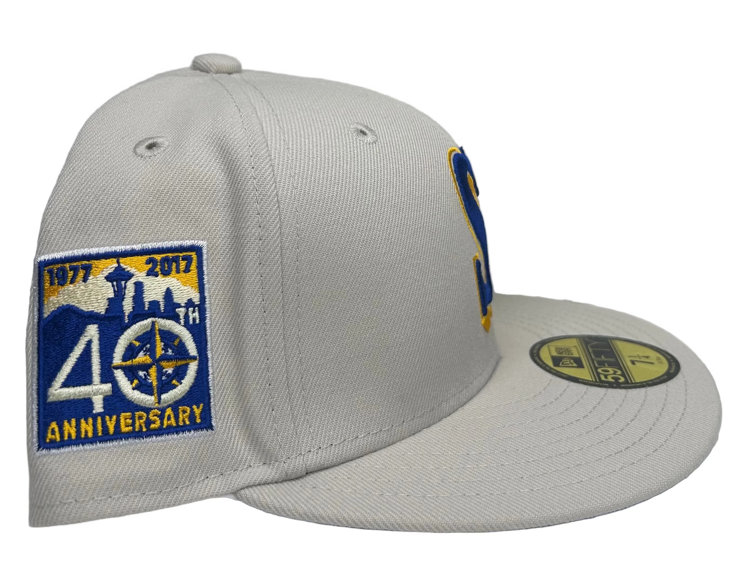 NEW ERA SEATTLE MARINERS 40TH ANNIVERSARY CREAM EDITION 59FIFTY FITTED HAT.