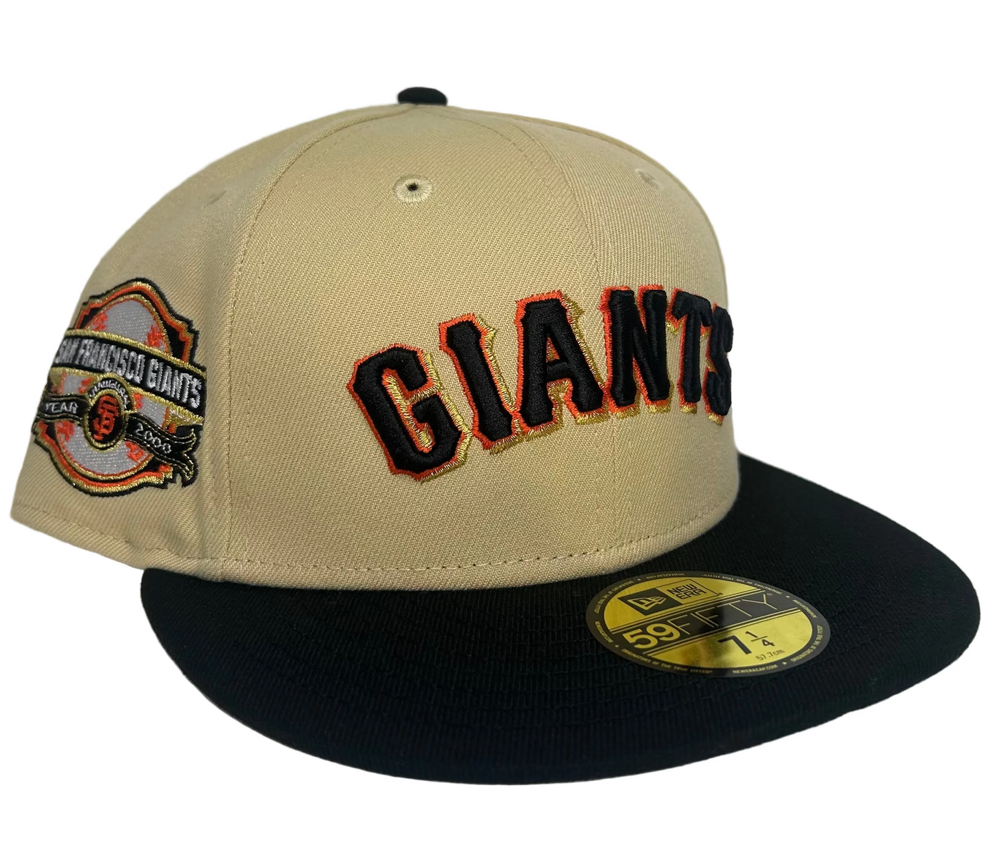 NEW ERA 59FIFTY TOOTHPICK PACK HC SAN FRANCISCO GIANTS 2000 INAUGURAL PATCH HAT.