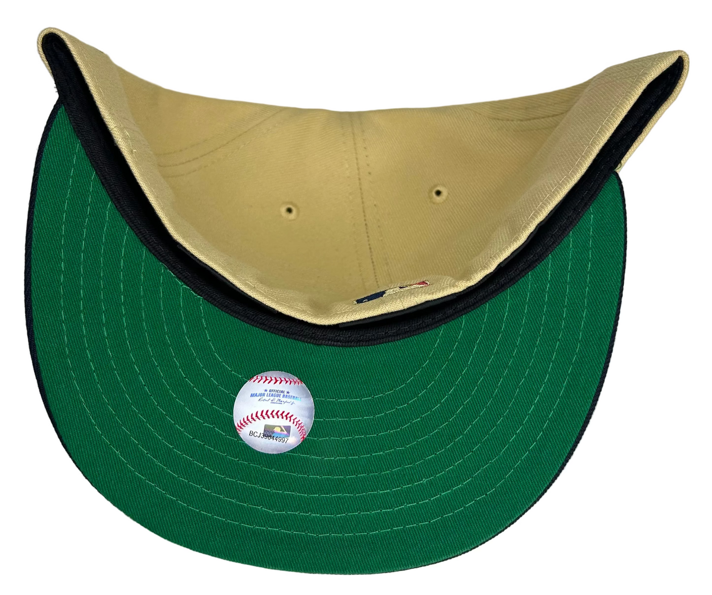 Washington Nationals 45 Years RFK Exclusive New Era 59Fifty Fitted Hat - Vegas Gold/Navy.
