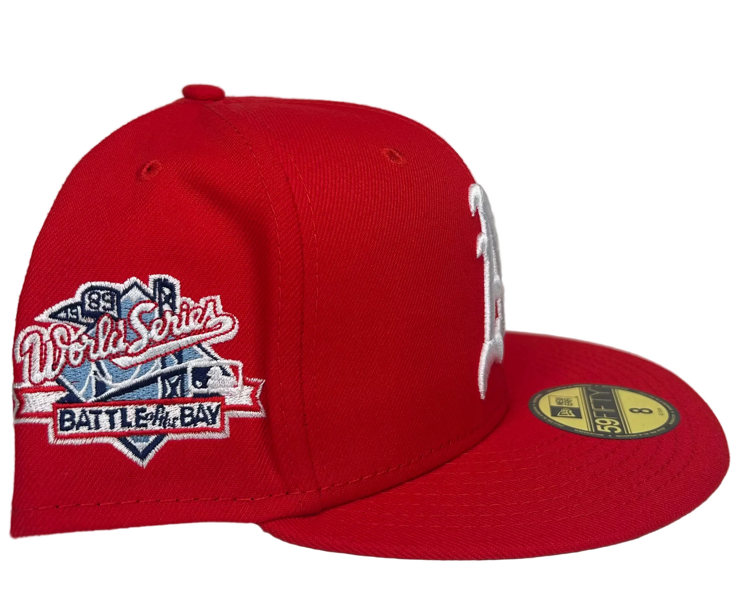 New Era Oakland Athletics 59FIFTY fitted hat featuring a 1989 World Series side patch.