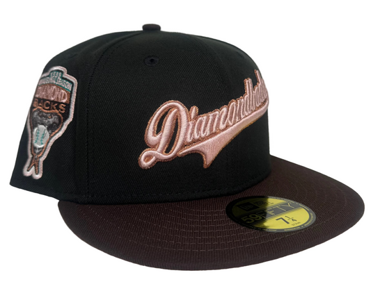 New Era Arizona Diamondbacks 59Fifty fitted hat featuring a 1998 Inaugural Season side patch and copper-colored embroidery.