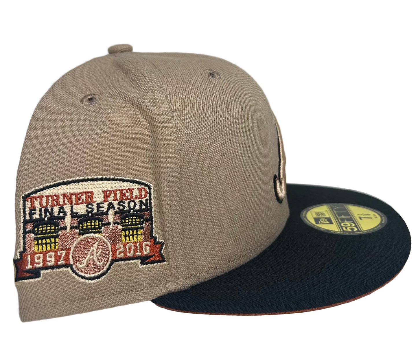 New Era Atlanta Braves “Rust Belt” Turner Field Final Season 59FIFTY fitted hat.