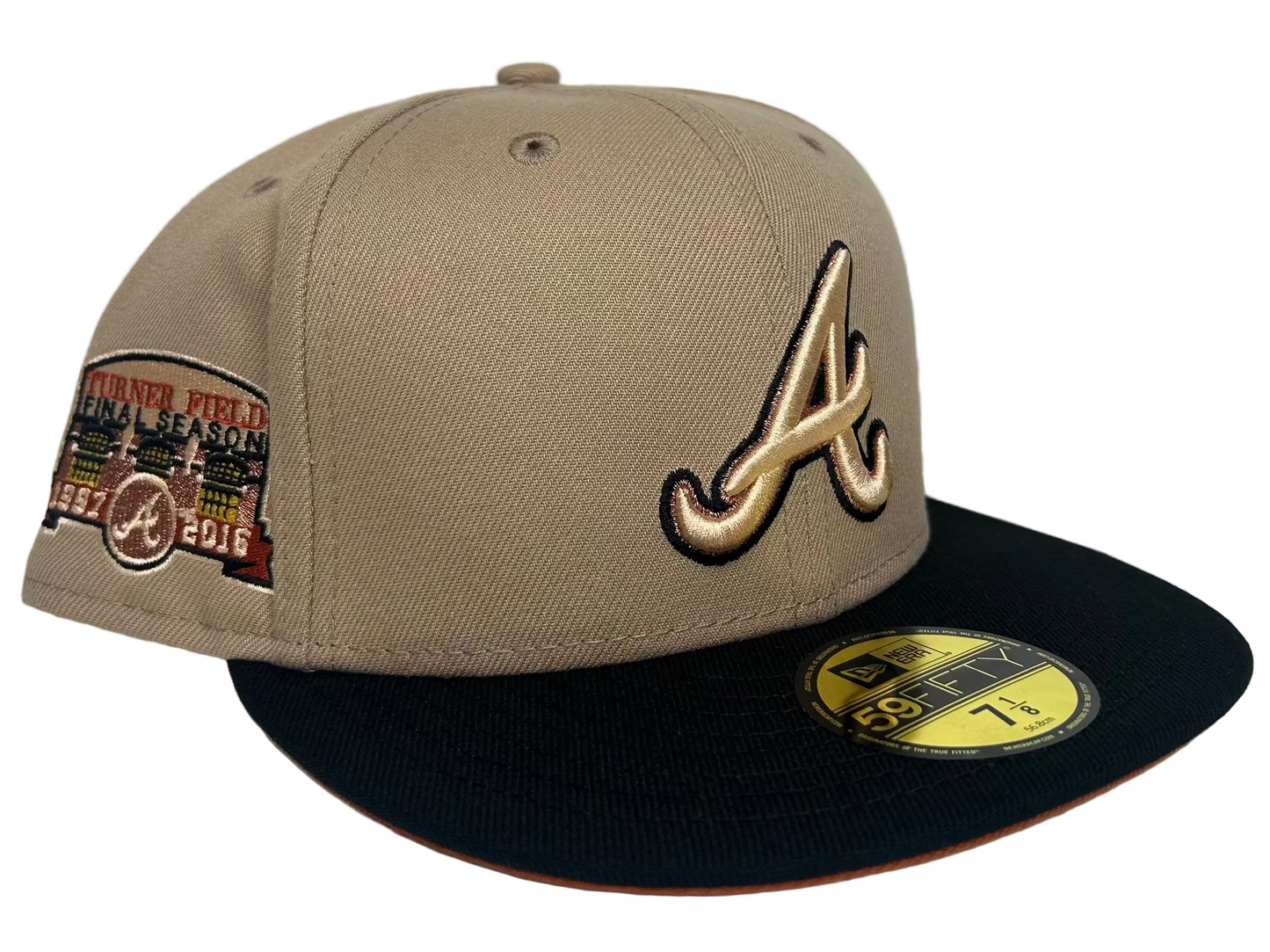 New Era Atlanta Braves “Rust Belt” Turner Field Final Season 59FIFTY fitted hat.