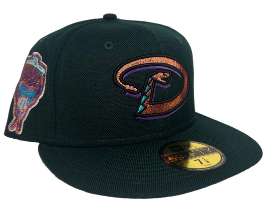 New Era Arizona Diamondbacks “Green Eggs & Ham” 1998 Inaugural Season 59FIFTY fitted hat with a metallic copper logo.