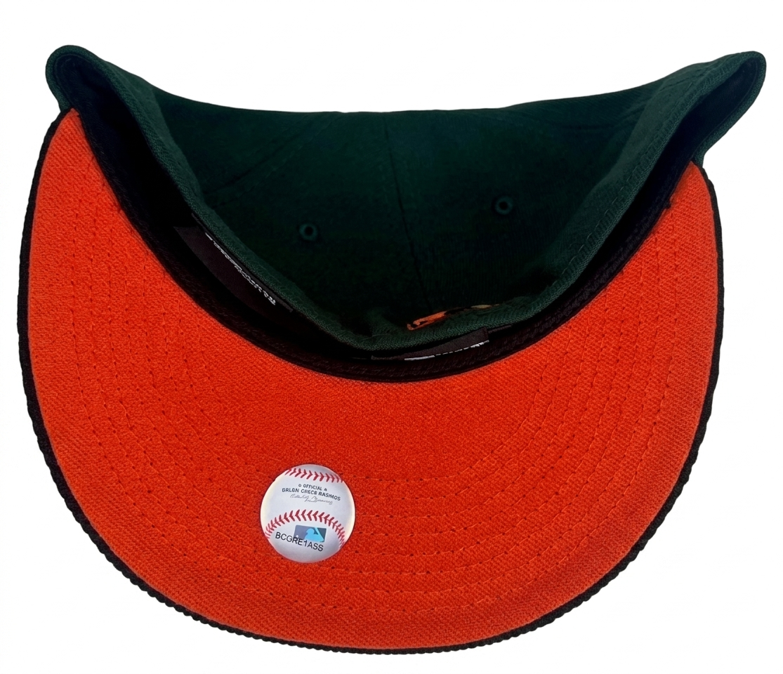 New Era Anaheim Angels Green & Black corduroy 59Fifty fitted cap with a 40th season side patch.