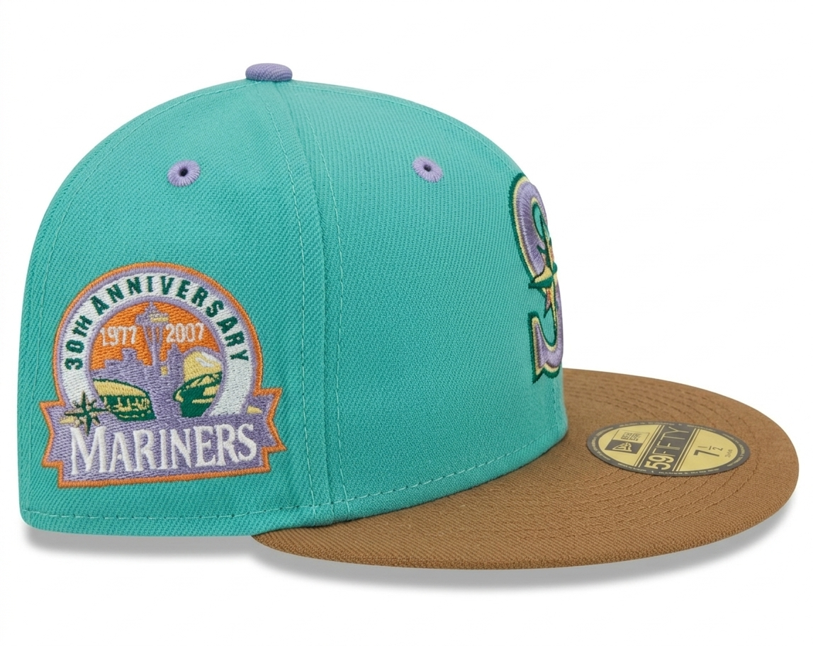 Seattle Mariners 30th Anniversary "Squidward Inspired" New Era 59FIFTY Fitted Hat.