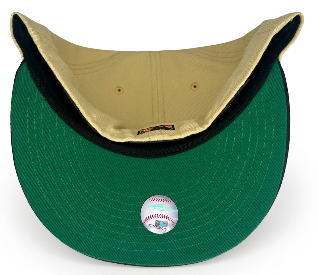 New Era Houston Astros 45th Anniversary 59FIFTY fitted hat in a khaki and black colorway.