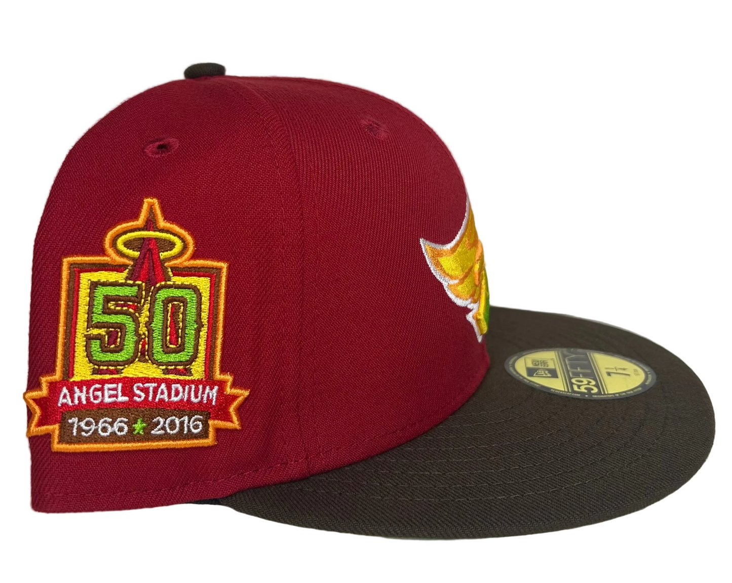 New Era Los Angeles Angels Taco Pack 50th Anniversary Stadium Patch HC Exclusive 59Fifty Fitted Hat