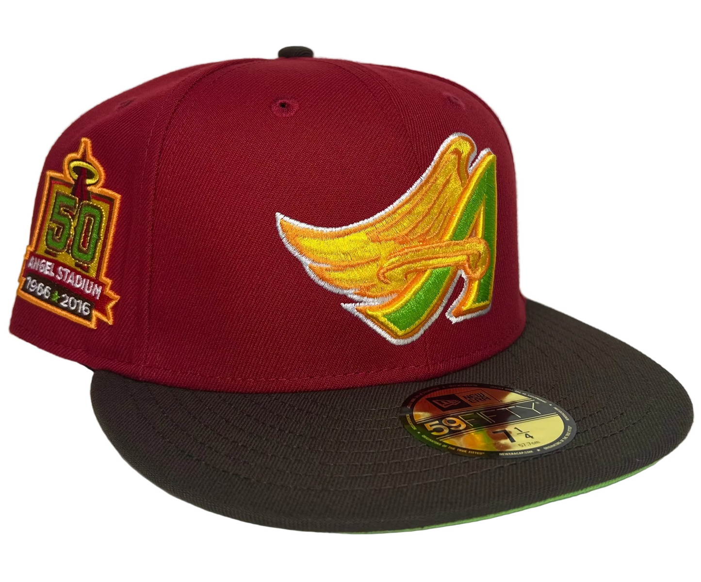 New Era Los Angeles Angels Taco Pack 50th Anniversary Stadium Patch HC Exclusive 59Fifty Fitted Hat