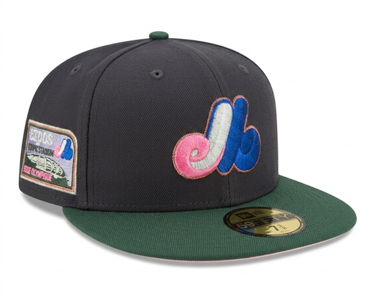 New Era 59Fifty fitted hat features a white crown and a red visor with a 2021 All-Star Game patch.