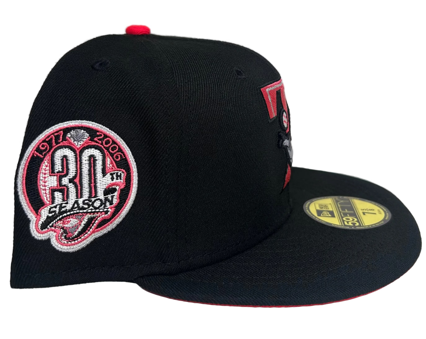 Toronto Blue Jays New Era Black MLB x Staple Collection 59FIFTY Fitted Hat.