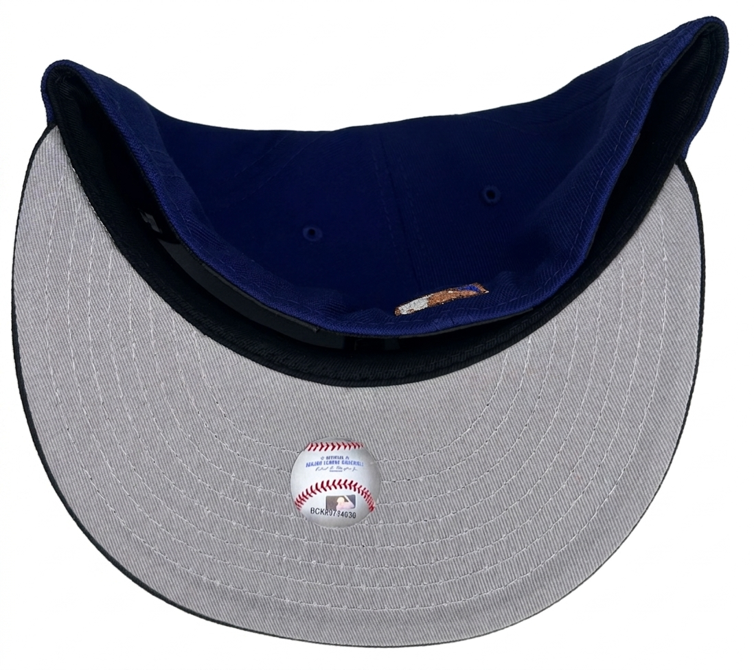 New Era 59FIFTY Arizona Diamondbacks “Sophomore SZN” Rushmore fitted hat features a royal blue crown and black visor with an inaugural season patch.