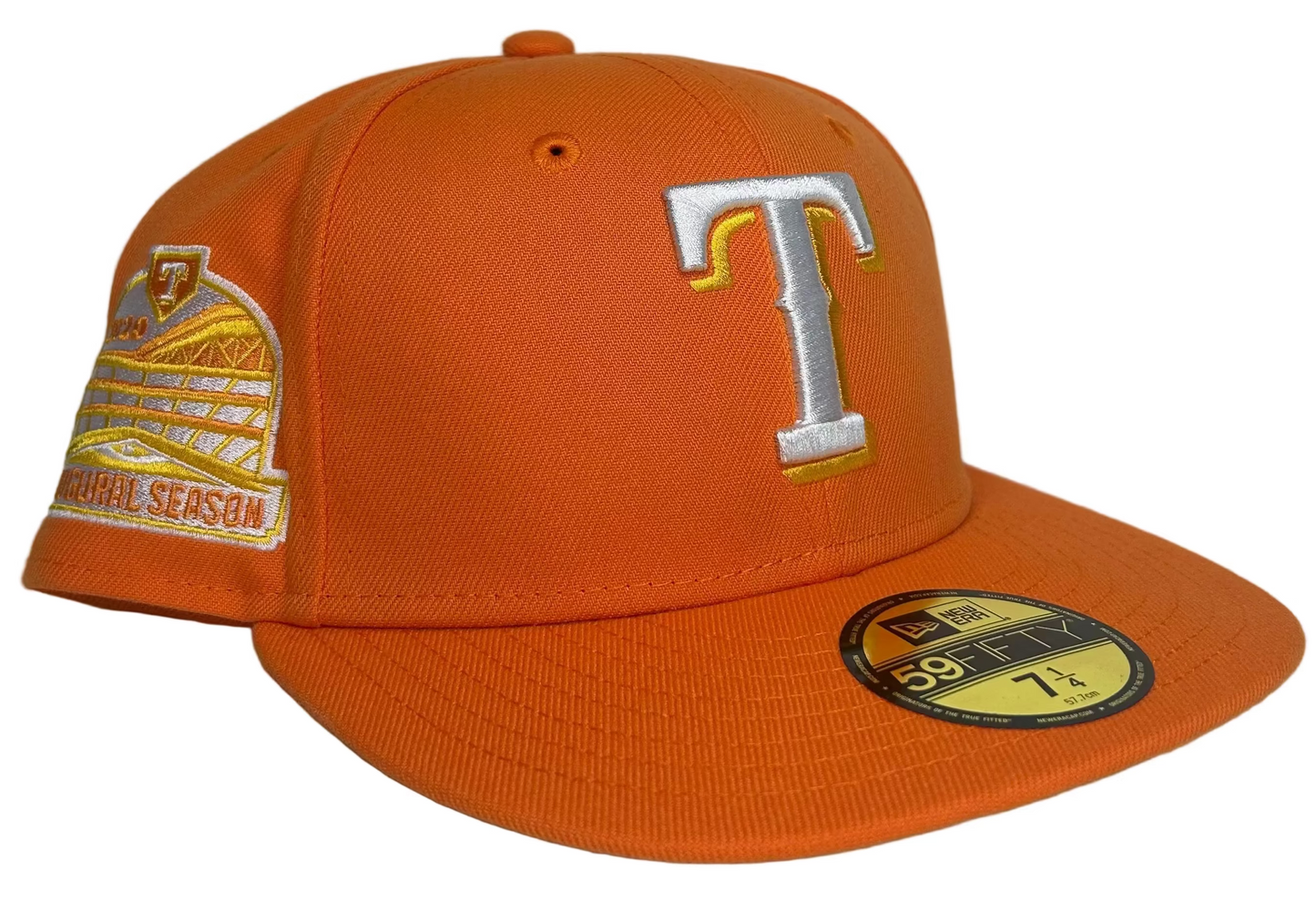 New Era Texas Rangers Burger Pack 2020 Inaugural Season Patch Hat Club Exclusive 59Fifty Fitted Hat.