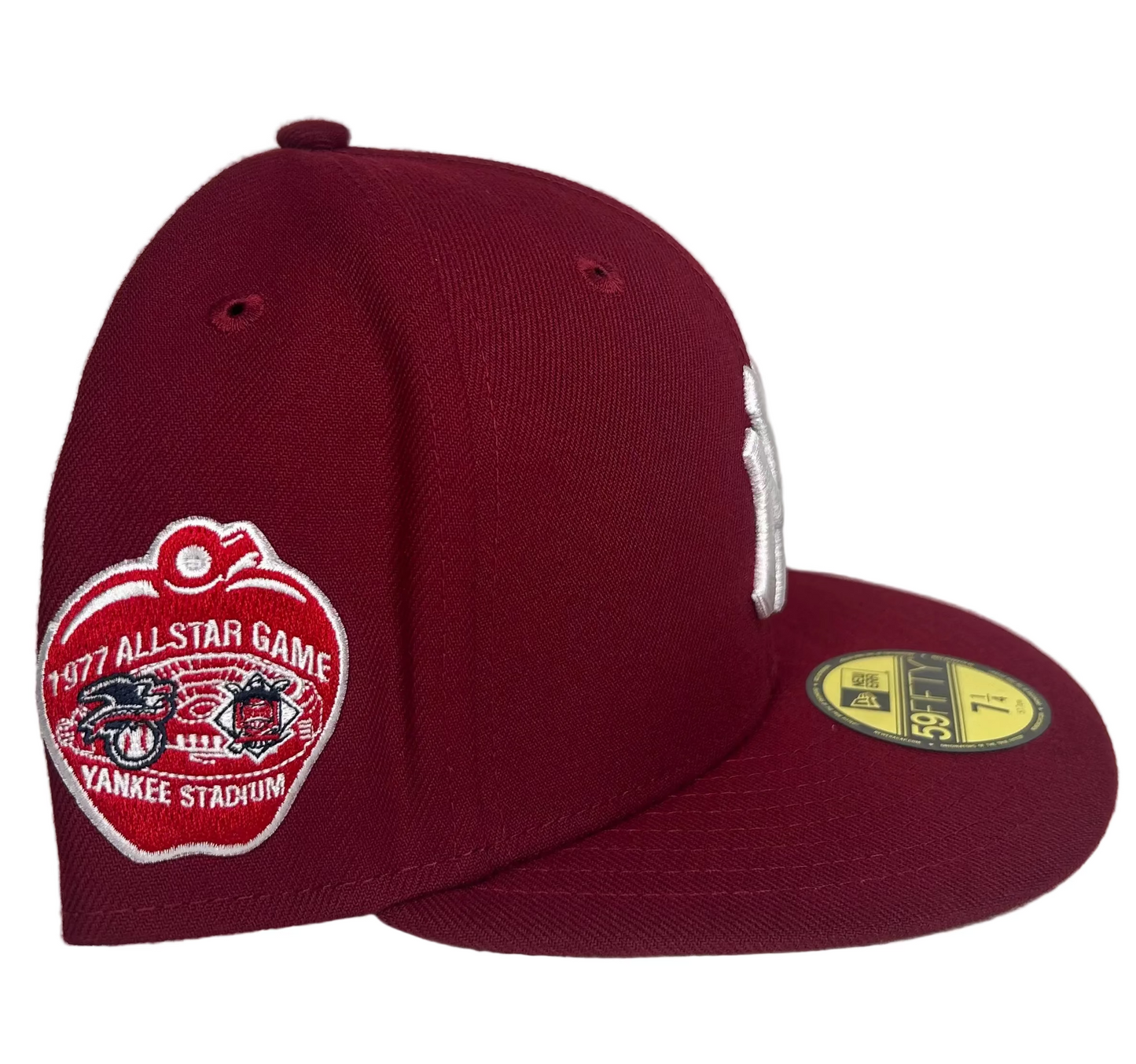 New Era 59Fifty fitted hat features a 1977 All-Star Game side patch and a white embroidered New York Yankees logo.