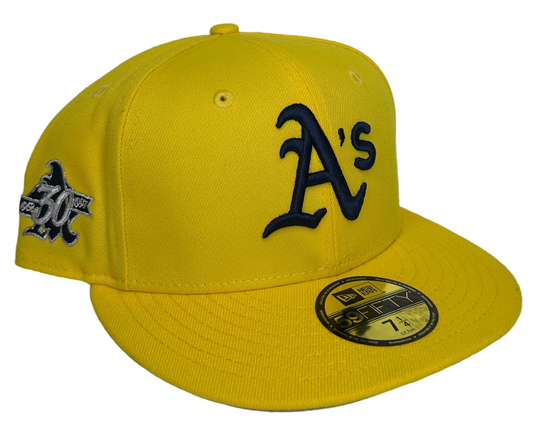 New Era Oakland Athletics Aux Pack 30th Anniversary Patch HC Exclusive 59Fifty Fitted Hat.