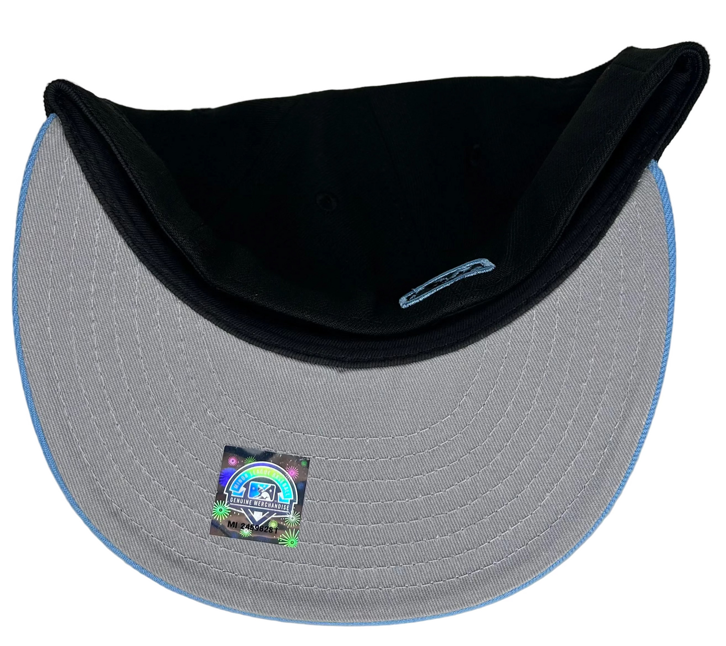 Wilmington Blue Rocks New Era 59FIFTY fitted hat features an embroidered Rocky Bluewinkle mascot logo.