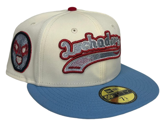 New Era Reading Fightin Phils Luchadores “Nacho Libre” Edition 59Fifty fitted hat featuring a distinct embroidered luchador mask side patch.
