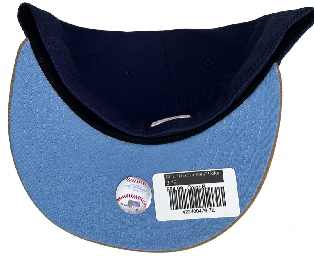 Colorado Rockies New Era 59Fifty fitted hat featuring a 25th Anniversary side patch and a gold and white mountain logo.