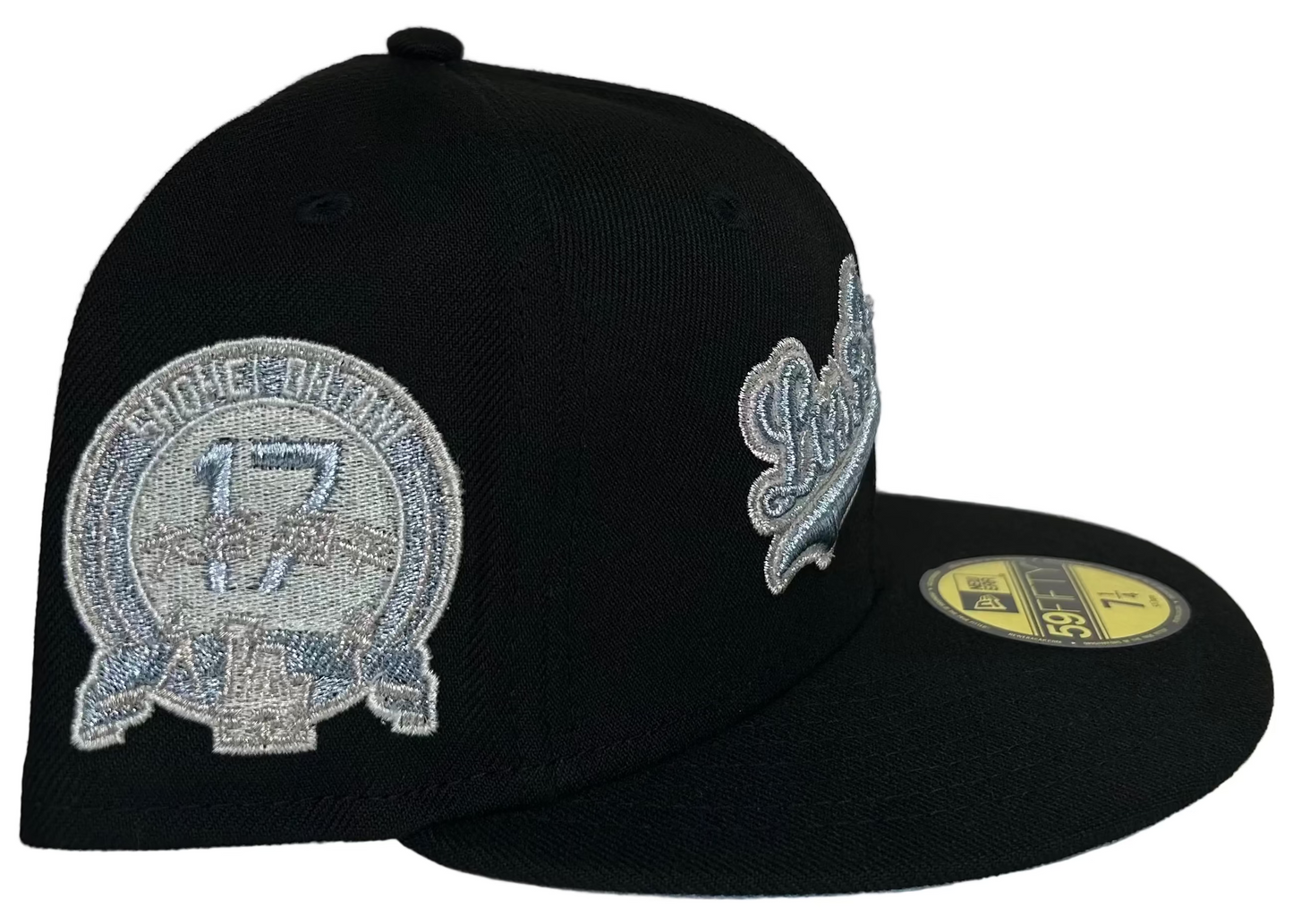 New Era Los Angeles Dodgers Shohei Ohtani 17, 59FIFTY Fitted Hat featuring a custom silver script logo and special side patch.