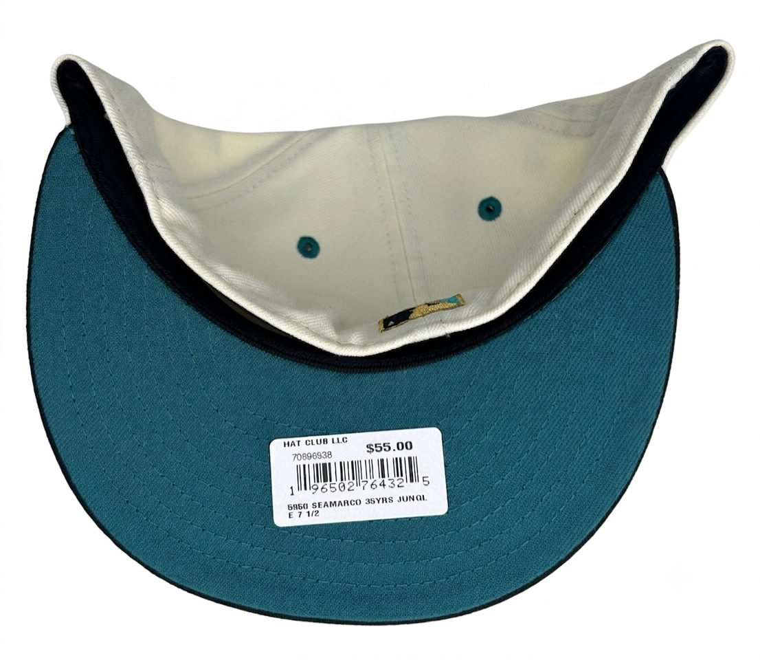 Seattle Mariners HC Tropics Ivory Black 2-Tone Teal UV 35th Anniversary.