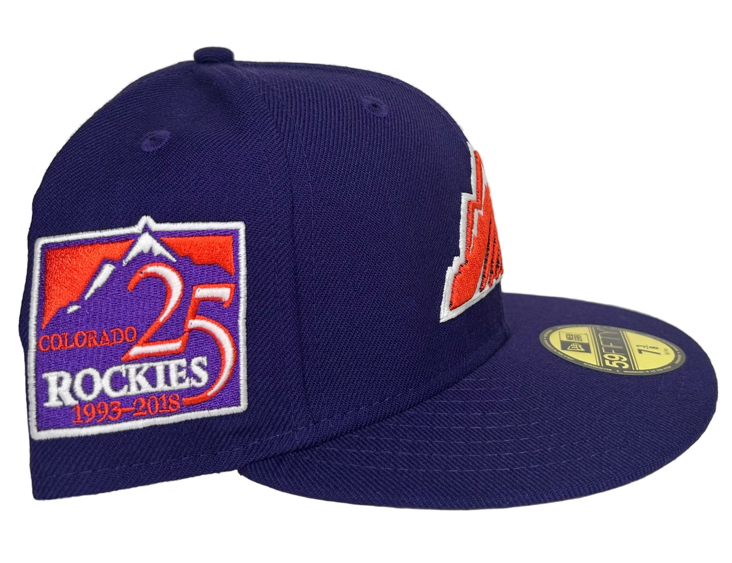 Purple Colorado Rockies 25th Anniversary 59fifty New Era Fitted Hat.