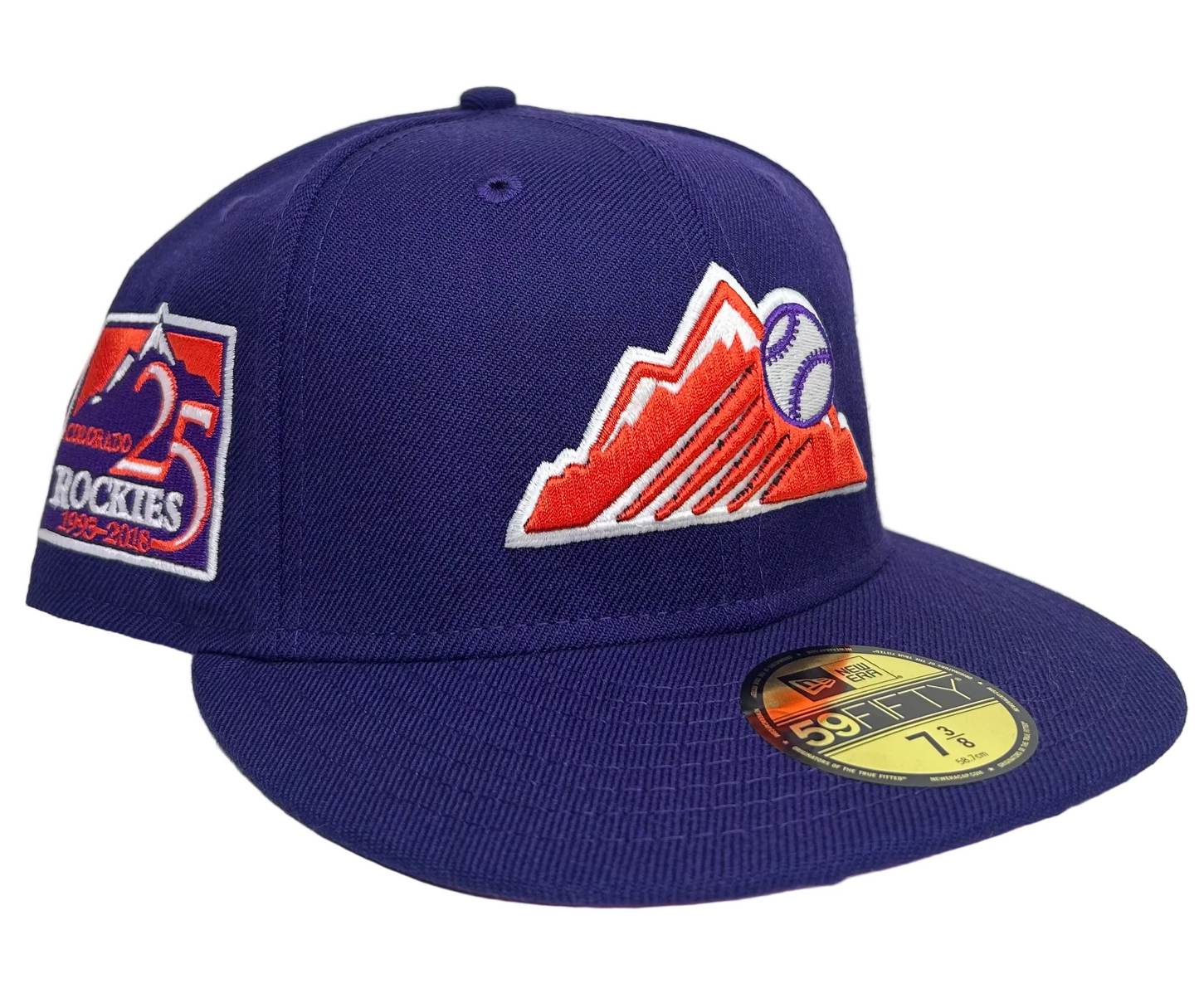 Purple Colorado Rockies 25th Anniversary 59fifty New Era Fitted Hat.